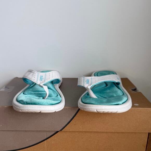 Nike Ultra Comfort Footbed Blue/White Women Slides Flip Flops - SZ 8 - Picture 10 of 10